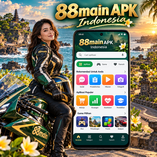 Ilustrasi antarmuka dan navigasi 88main